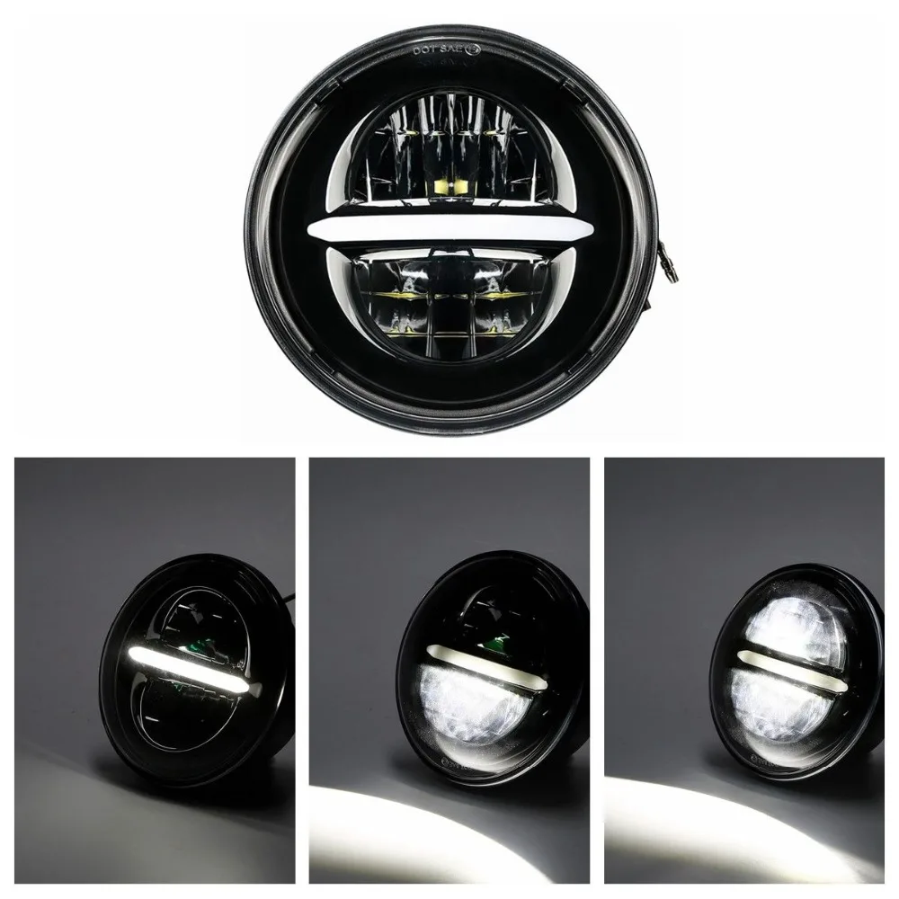 

5.75" 5-3/4" LED Headlight Head Light For Harley Sportster Dyna Softails