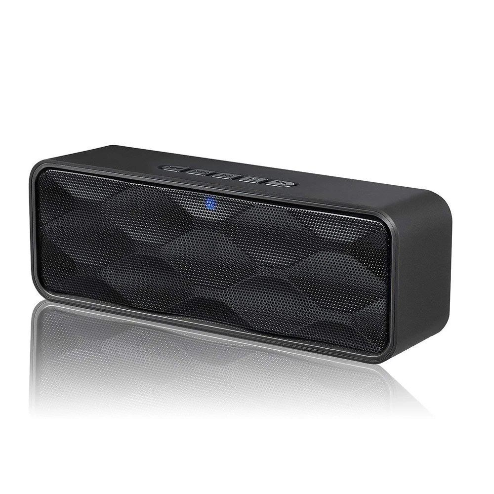 

SC211 Bluetooth Speaker Portable Bluetooth Column Loudspeaker with Mic Music Box Model Support TF AUX FM Radio for Smartphone PC