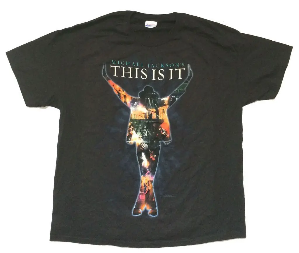 Michael Jackson This Is It Collage Image Black T Shirt New