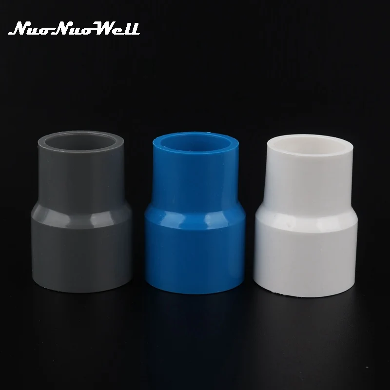 

2pcs 20/25/32/40 mm PVC Straight Reducing Connector PVC Pipe Reducer Adapter Water Pipe Fittings For Garden Irrigation Watering