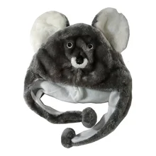 Douchow унисекс для взрослых подростков дети мультфильм животных шляпа милый серый коала плюшевые зимние теплые кепки для мальчиков девочек женщин косплей шапочки