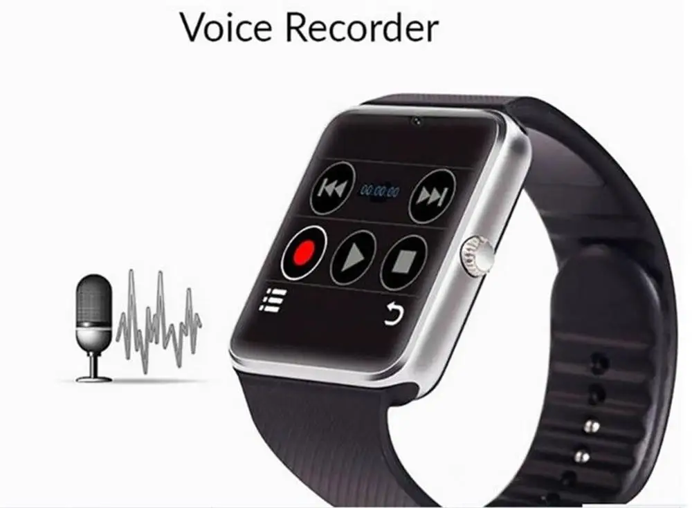 

GT08 Bluetooth Smart Watch Support SIM TF Card With Camera Sports Wristwatch Music Player for Apple Android VS M26 DZ09 A1