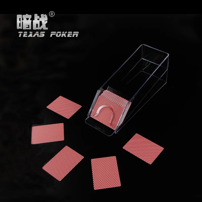 

2016 HOT Professional Deluxe Texas Poker Dealer and Poker card shoe Transparent Plastic six poker card shoe optionally deputy