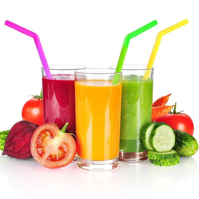 

1pc Reusable Silicone Straw Food Grade Straight Tube Elbow Juice Milk Tea Environmental Protection Straw Home Party Accessories