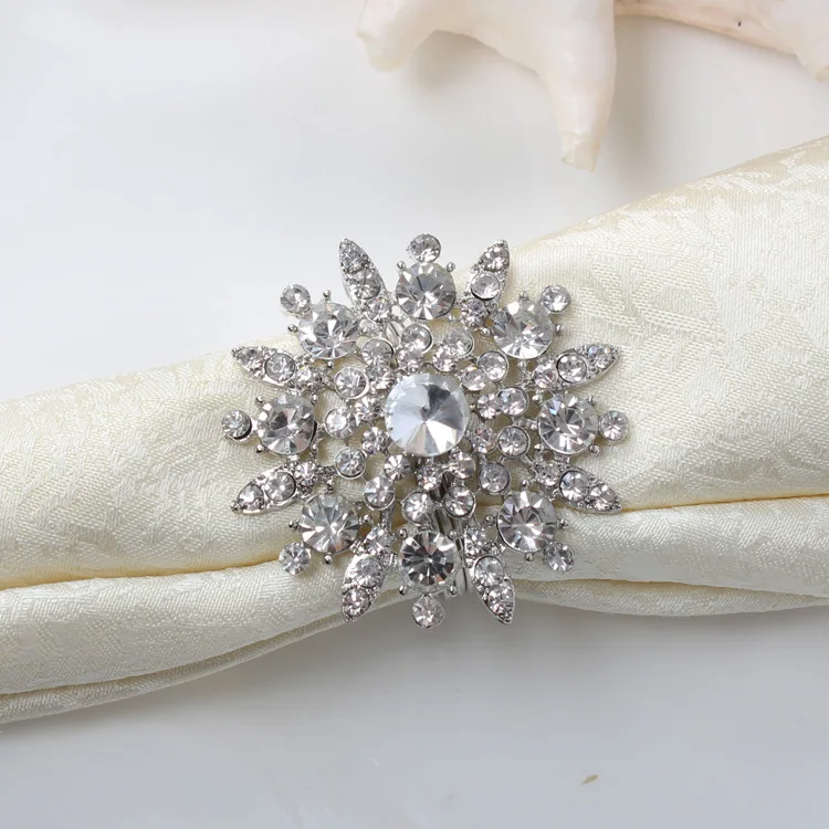 

Free Shipping 12pcs/lot Rhinestone Napkin Ring Serviette Holder Napkin buckle for Wedding Party Decoration