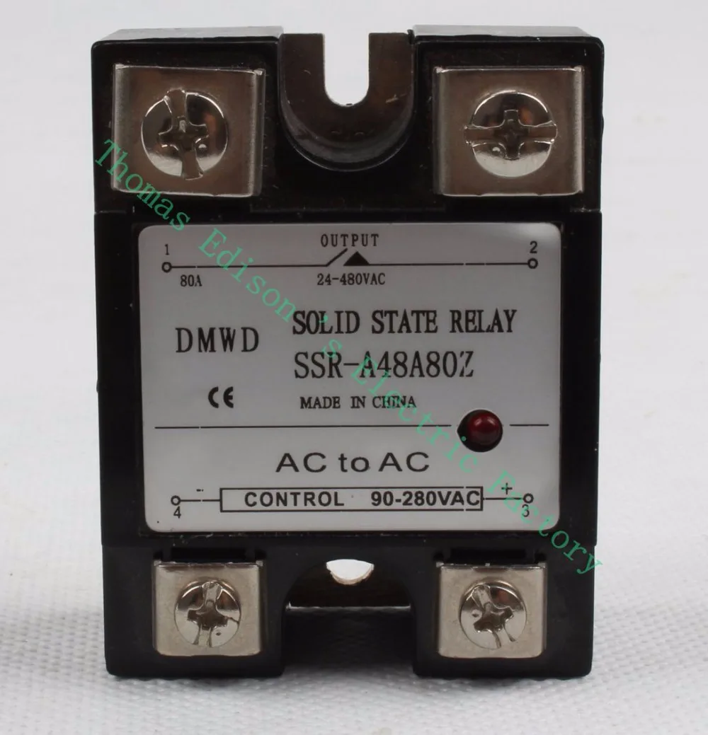 DMWD SSR-80AA input 90-280V AC output 24-480V SSR 80AA single phase 80A solid state relay with indicator SSR-A48A80Z | Обустройство