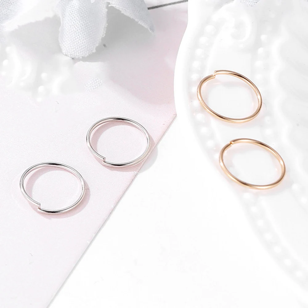 

Gold Silver Color Round Earings Cute Small Hoop Earrings Hollow Geometric Circle Earing Metal Earring Korean Jewelry Women