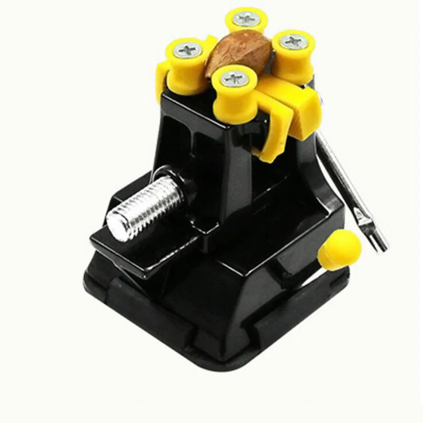 

2 in 1 Aluminium Alloy Table Bench Walnut Clamp Engraving Grinding Polishing Vise Clamp Table Bench Suction Cup Machine Tools
