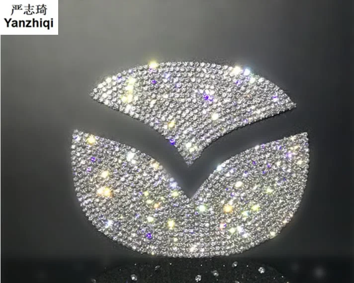 

Free shipping High quality The steering wheel diamond modification logo for Mazda 3/6 CX-5 CX-4 ATENZA Axela