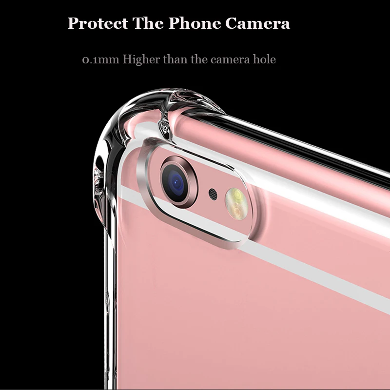 Противоударный Прозрачный чехол для телефона iPhone 6 6S 7 8 Plus 11 12 Mini Pro X XS MAX XR