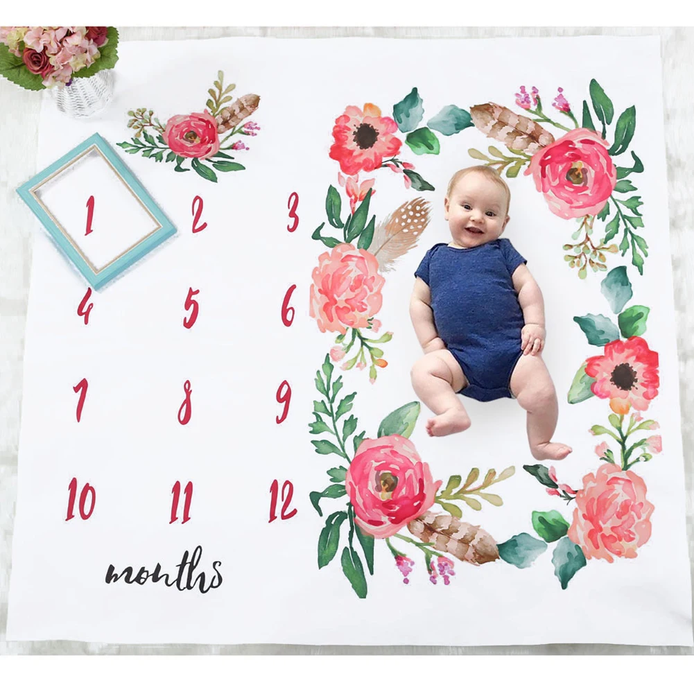 Коляска фото реквизит фон для новорожденных покрывало для мальчиков девочек Цветы Милая фотография ежемесячный рост
