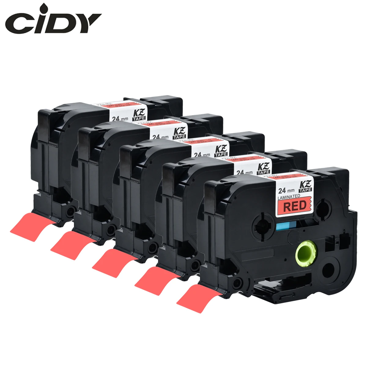 CIDY 5 шт. совместимый p touch Ламинированный tze 451 tz451 tz 451 tze451 лента 24 мм черный на красном клейком tze-451 для Brother, принтеры