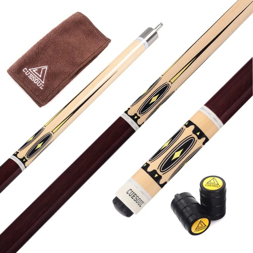 

Cuesoul Full Canadian Maple CSPC003 58 inch 1/2 Split Quick Release Stainless Steel Joint Pool Cue Billiard Cue 9 Ball Cue