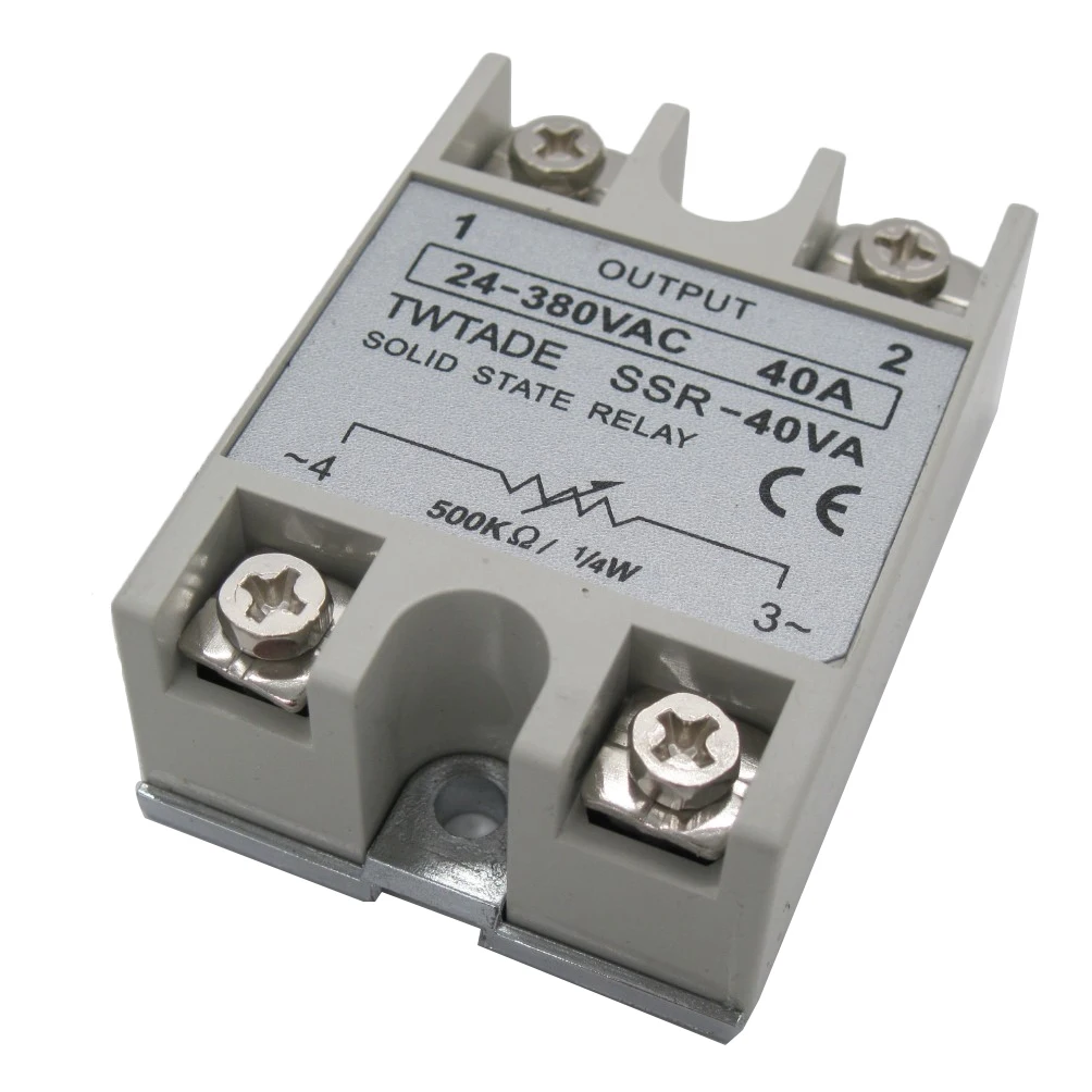 

TWTADE/High quality solid state relay SSR-40VA 40A 470-560k ohm TO 24-380V AC SSR 40VA relay solid state Resistance Regulator
