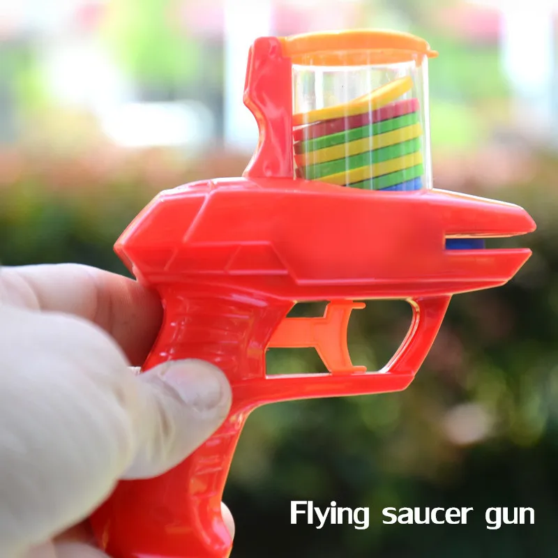Модные Классические детские игрушки летающая тарелка пистолет EVA мягкие пули летающая тарелка пистолет вечерние детские игрушки для улицы