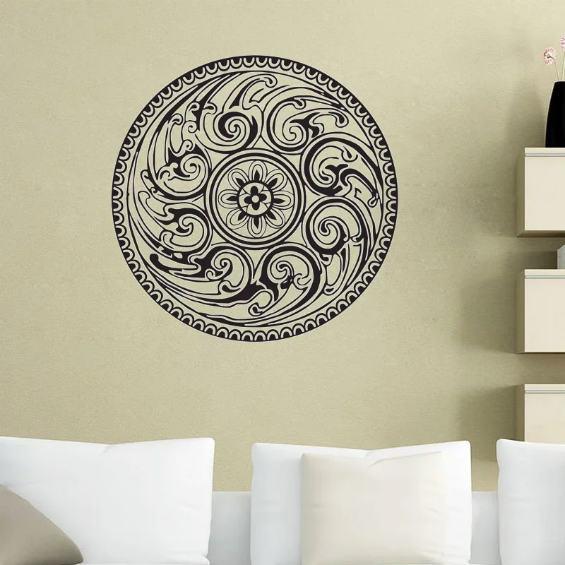 

ZOOYOO Hot Sale Wall Decals Indian Mandala Pattern Yoga Vinyl Sticker Home Decor Art Murals Bedroom Studio Window