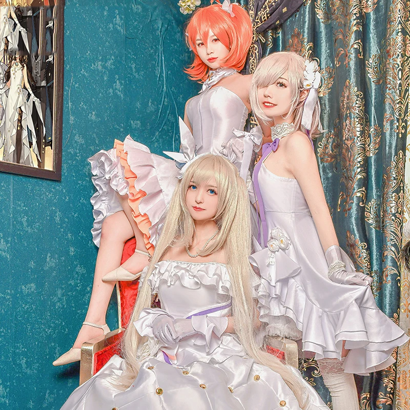 Костюм для косплея аниме Fate Grand Order FGO Maria сексуальное Белое платье костюм на