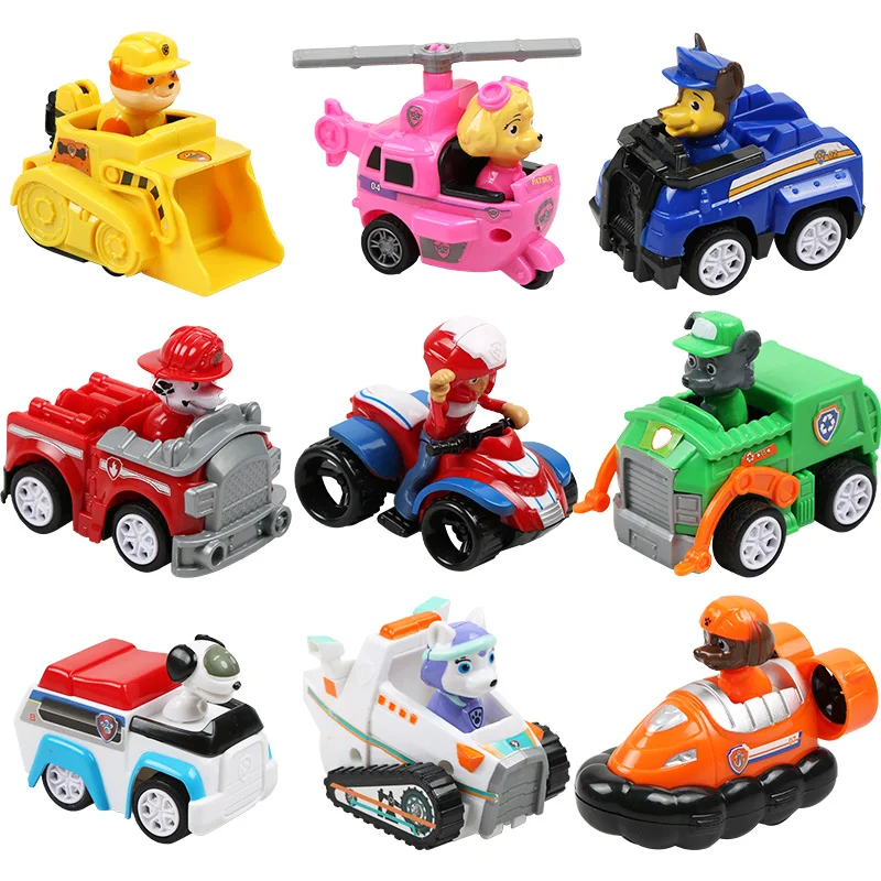 

Paw Patrol Dog Puppy Patrol Car Patrulla Action Figures Chase Marshall Ryder Diecast Vehicle Birthday Gift Toy Set For Children