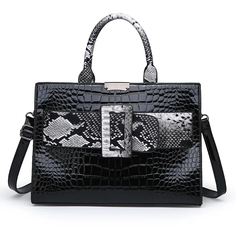 

Women tote bag 2019 luxury leather handbags designer big bag hand bag ladies shoulder bag sac a main femme pattern Retro C948
