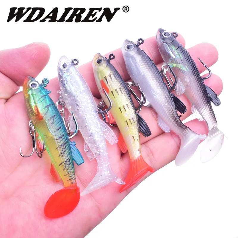 

1pcs 75mm 13g jigging lead fish soft lure T tail Wobbler Fishing Artificial Rubber Bait Sinking Bass lures Isca Fishing Tackle