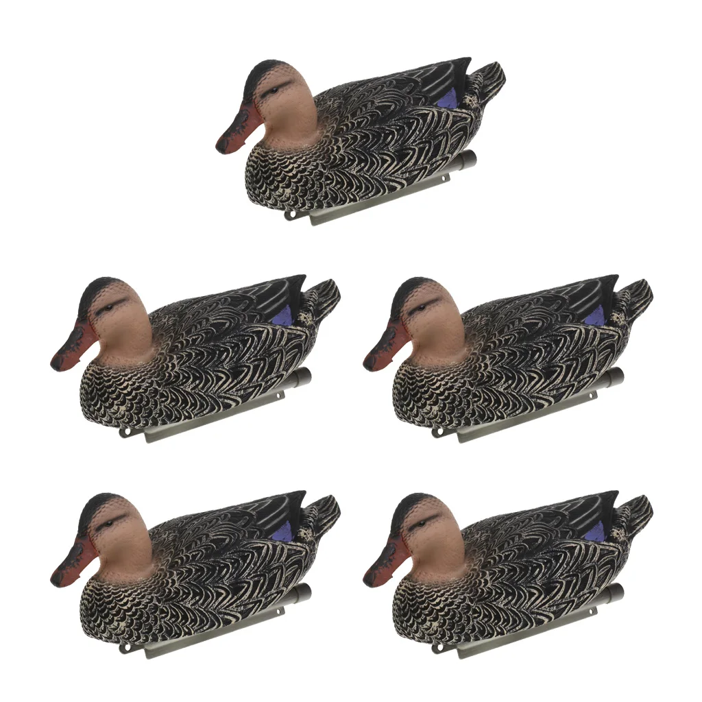 5 Pieces Vivid Floating Mallard Duck Decoy Hunting Decoys Garden Yard Lawn Decor