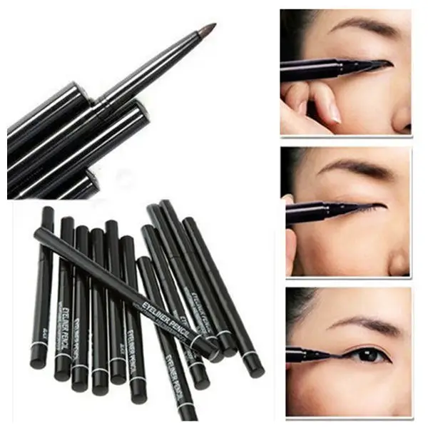 

Hot Sale! 2pcs/lot Women Waterproof Retractable Rotary Pen e ye Liner Pencil Cosmetic Tool