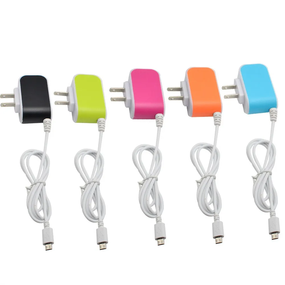 

US Plug Fashion 3.1A Charger Adapter For Samsung Apple with 1M Micro USB Charge Cable Triple USB Port Wall Home Travel AC#SYS