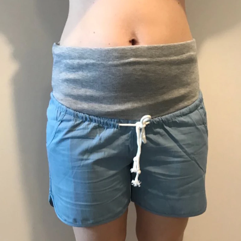 Maternity Denim Loose Shorts Jeans Plus Size Pregnant Short Denim