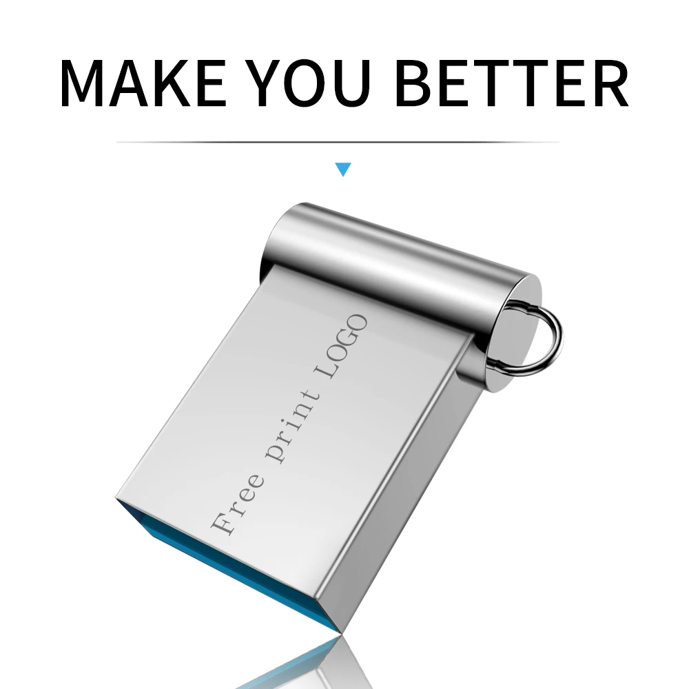 Usb флеш-накопитель 64 ГБ, супер мини Usb накопитель 128 ГБ, флеш-накопитель 16 ГБ, 8 ГБ, 4 Гб, карта памяти Usb 3,0, металлическая Флешка 32 Гб, бесплатный логотип на заказ