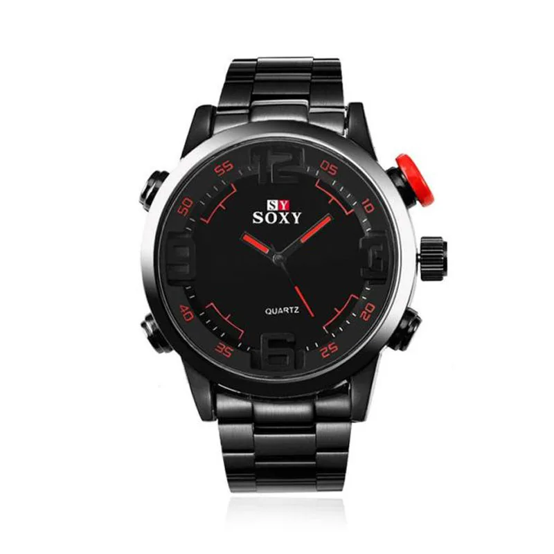 

Fashion Wristwatch Men Quartz Watches Business Alloy Male Clock Digital Brand 2017 New Arrival Stainless Steel Watch 127409