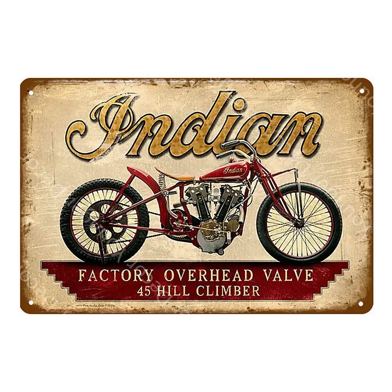 Ретро BSA мотоциклы металлическая пластина Нортон индийский оловянный знак винтажный металлический постер гараж; клуб паб бар украшение стены YH005 - Цвет: YD1675H
