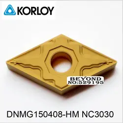 DNMG150408-HM NC3030, оригинальные KORLOY твердосплавный токарный вставки для Сталь, спецмашина токарное лезвие