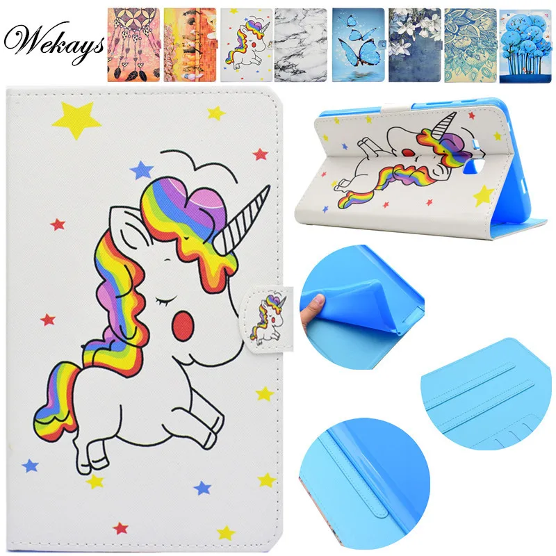 Wekays For Samsung Tab 3 Lite Cartoon Unicorn Leather Stand Case sFor Samsung Galaxy Tab 3 Lite 7.0