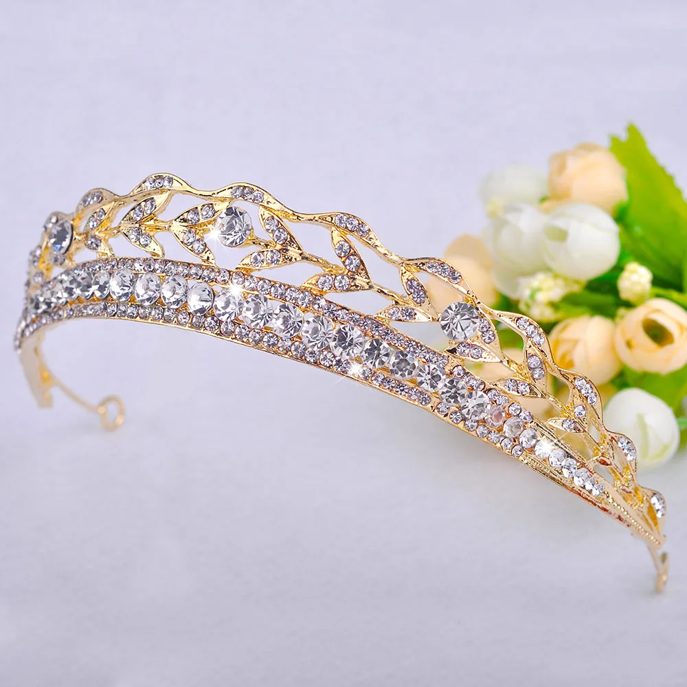 Luxury diadem Crystal Tiara Europe Women Crown korona Rhinestone corona