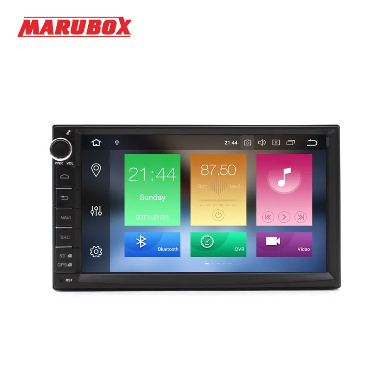 MARUBOX 7A707,Универсальная автомагнитола 2 DIN,Универсальное головное устройство 2 din,автомобильный мультимедийный плеер, Android 7.1,Android 8.1,1024*600 HD " ips, gps, Wi-Fi, навигация