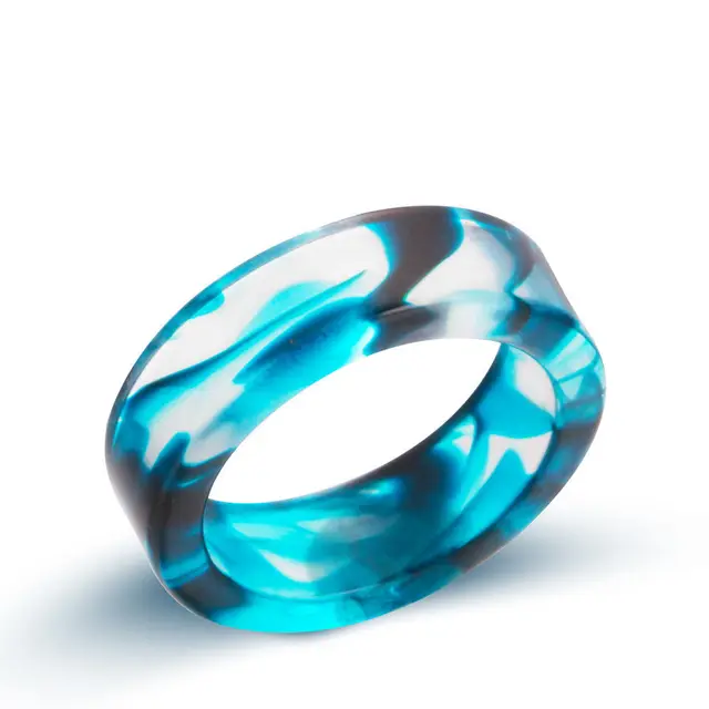 New Colorful Resin Plastic Mixed Rings Unisex Women Men Fashion Rings