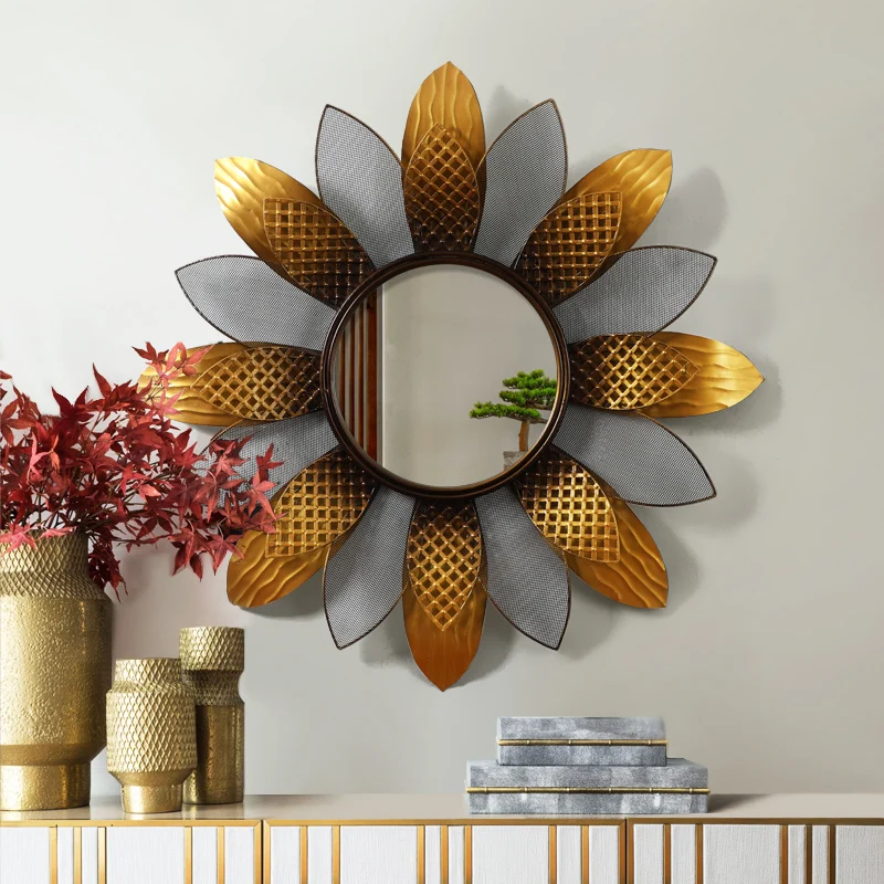 Chinese Wrought Iron Wall Background Sunglasses Flower Crafts Decoration Porch Mural Metal Ornament Restaurant Sticker | Дом и сад