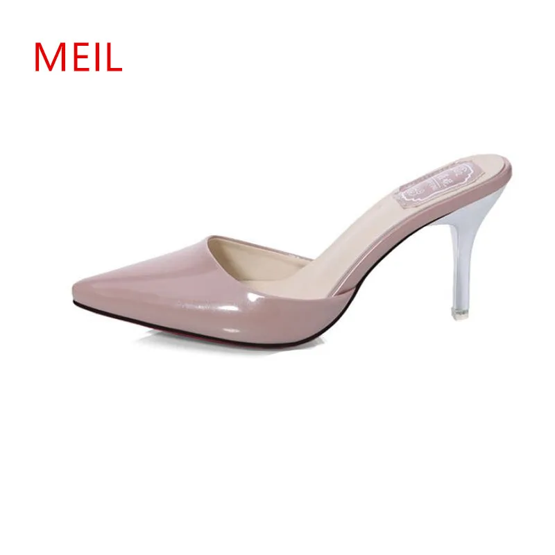 

Women Sandals 2018Summer Brand Sexy High Heels Sandals Ladies Gladiator Leather Sandals Mules Sandalias Mujer Teenslippers Women