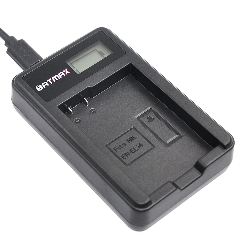 Billige 1 Stück EN EL14 EN EL14a ENEL14 EL14 Batterie + LCD Ladegerät für Nikon P7800, P7100, D3400, D5500, D5300 D5200, D3200, D3300, D5100, D3100, Df.