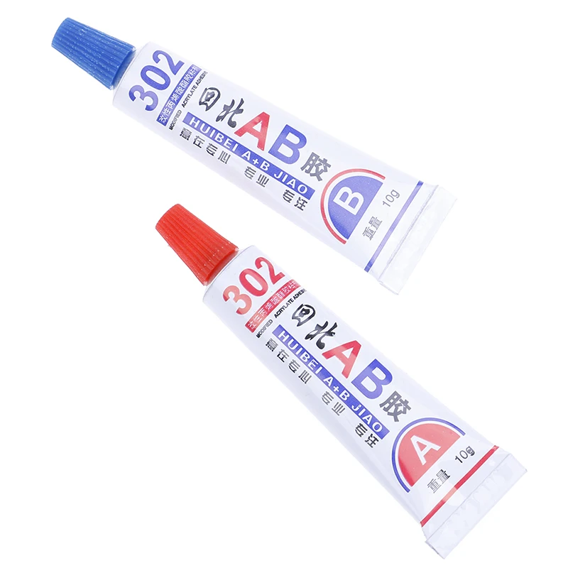 

Liquid Strong Super AB Glue 302 Metal Wood Fabric Rubber Leather Plastic UV Adhesive Universal Cyanoacrylate Epoxy Glue 1 Set