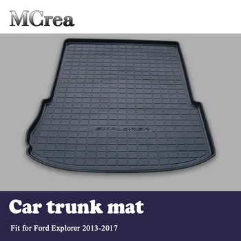 

MCrea Car Cargo Rear Trunk Mat For Ford Explorer 2013 2014 2015 2016 2017 Boot Tray Carpet Mud Kick Floor Mat Covers Accessories