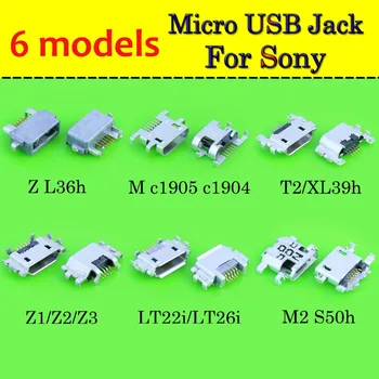 

6 models, For Sony Xperia M2 S50 Z L36h Z1 L39h Z2 L50w Z3 L55T Z3 Compact Z Ultra XL39h Micro USB Jack Charging Connector Port