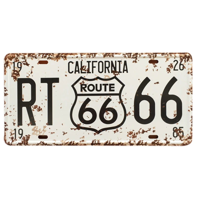 2019 США Route 66 автомобильный металлический номерной знак винтажный Декор для дома