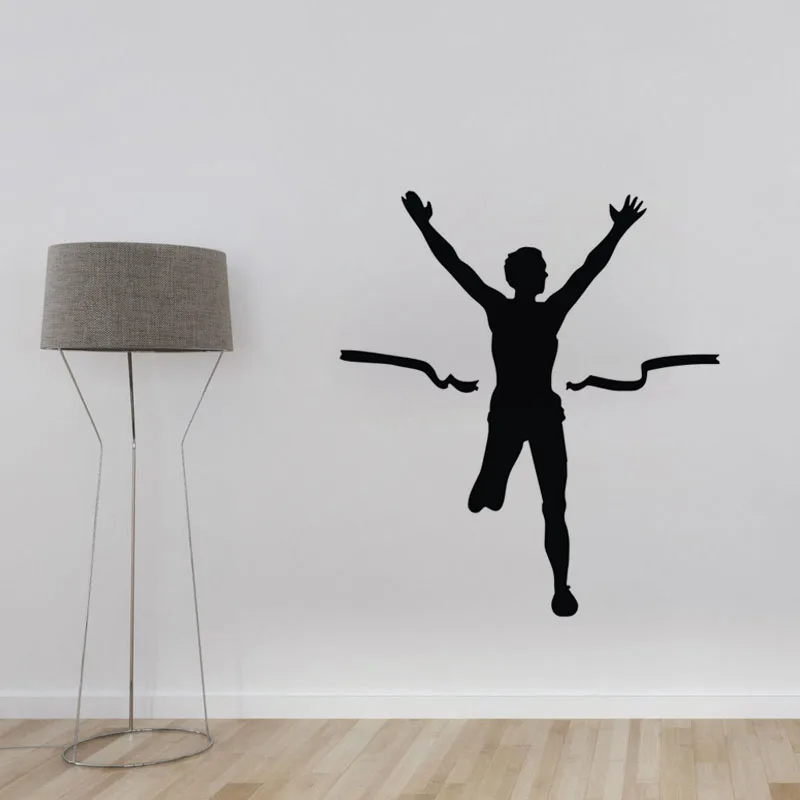 Arrival Finish Line Athlete Wall Stickers Home Decor School Wall Decals