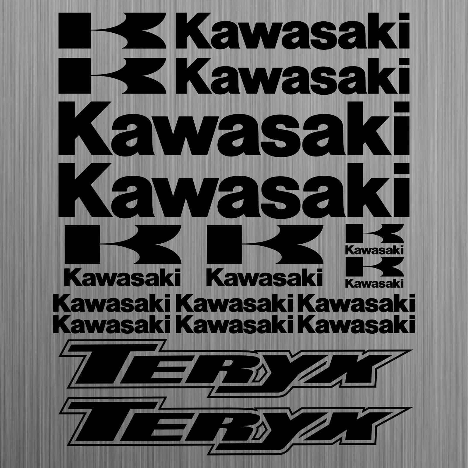 For Kawasaki TERYX sticker decal quad ATV 16 Pieces Car Stylingin Car