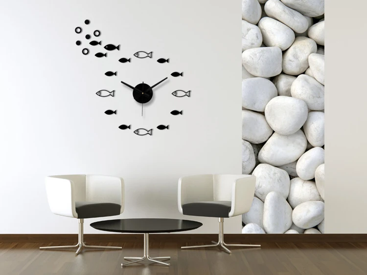 

Modern Fish Wall Mirror Clock DIY Fun Fish Clock Wall Mirror Clock Sticker&Murals,DIY Acrylic Mirror CLock Sticker