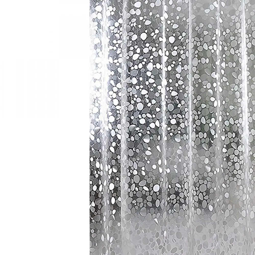 ПВХ водонепроницаемая 3D утолщенная занавеска для душа, прозрачная занавеска для ванной комнаты, украшение для ванной комнаты