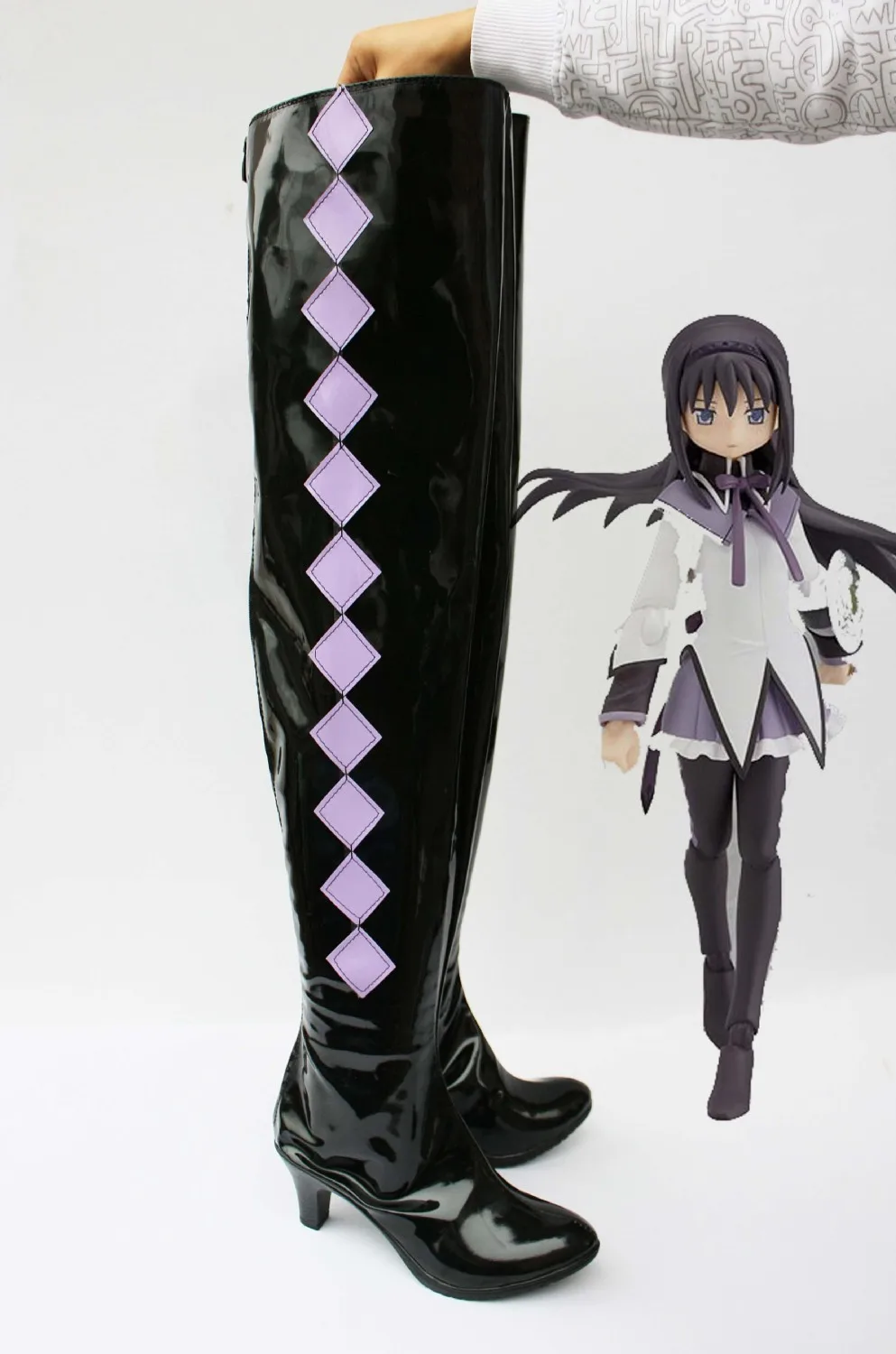 

Custom made Homura Akemi Shoes from Puella Magi Madoka Magica Cosplay