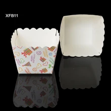 BAKEST 100 шт в партии Подарочный узор квадратный пирог бумажная форма для выпечки торта упаковочные инструменты чашки