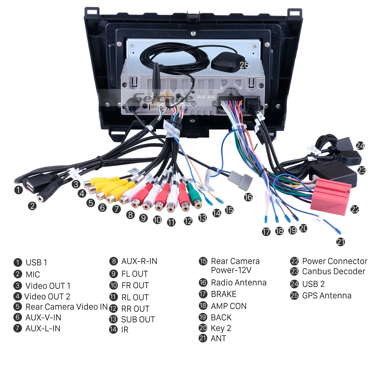 Top Seicane 9 inch Android 9.0 Car Radio GPS Auto Stereo For 2008-2015 Mazda 6 Ruiyi Multimedia Player With Bluetooth 3G /4G Wifi 5